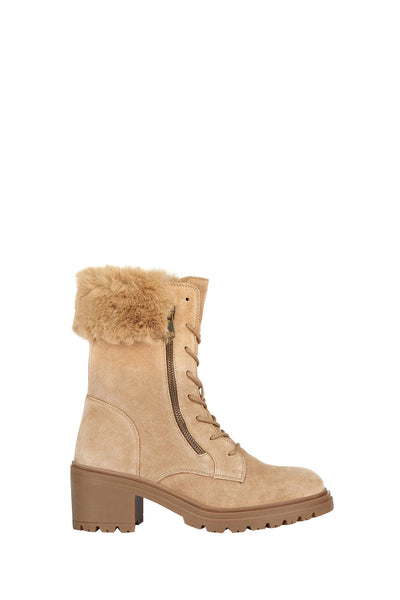 Geox Donna Iridea Anfibi Invernali Tomaia Camoscio Beige