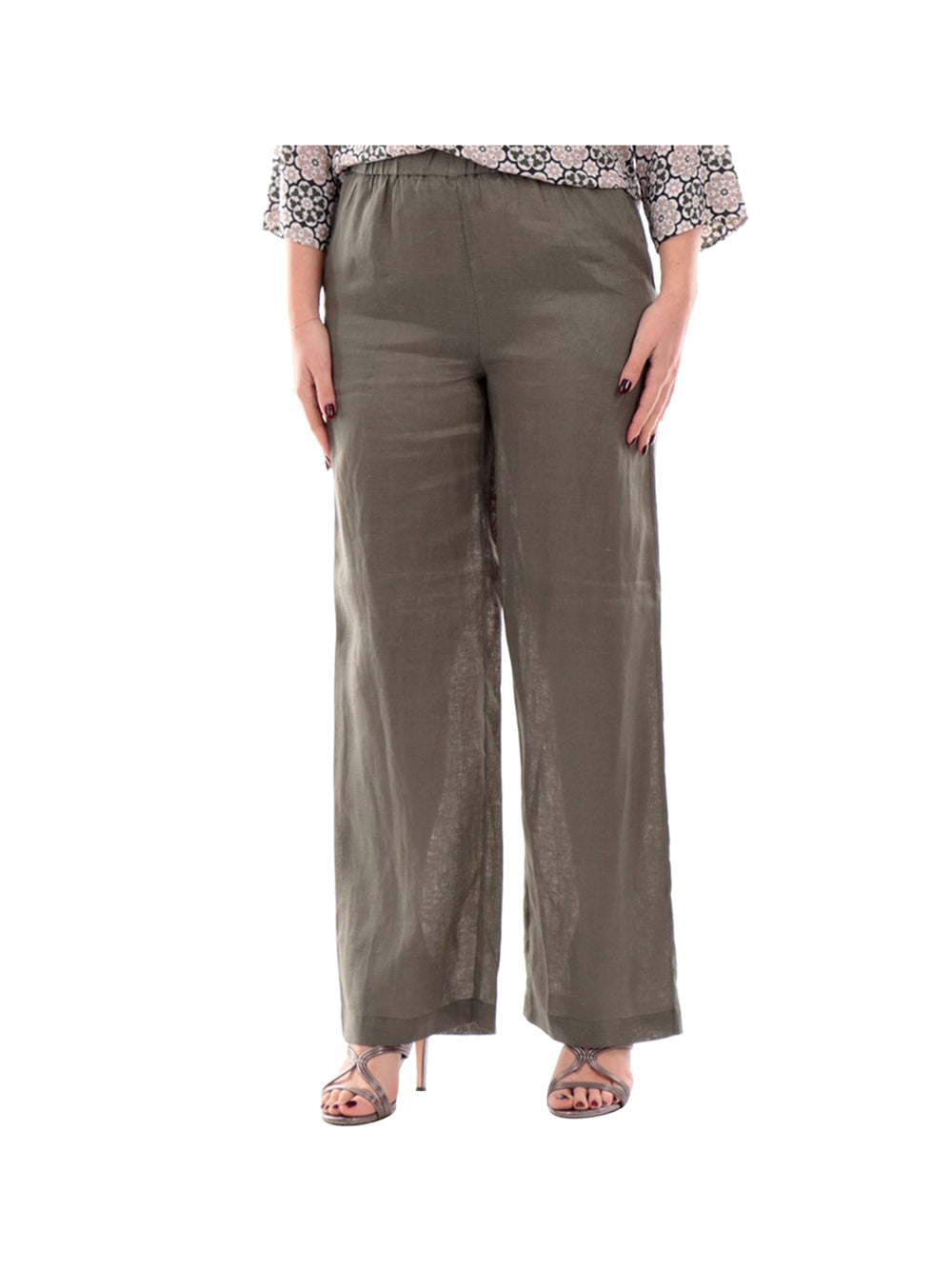 ANIS COLLECTION Anis White Pantalone Donna Militare - Verde Militare