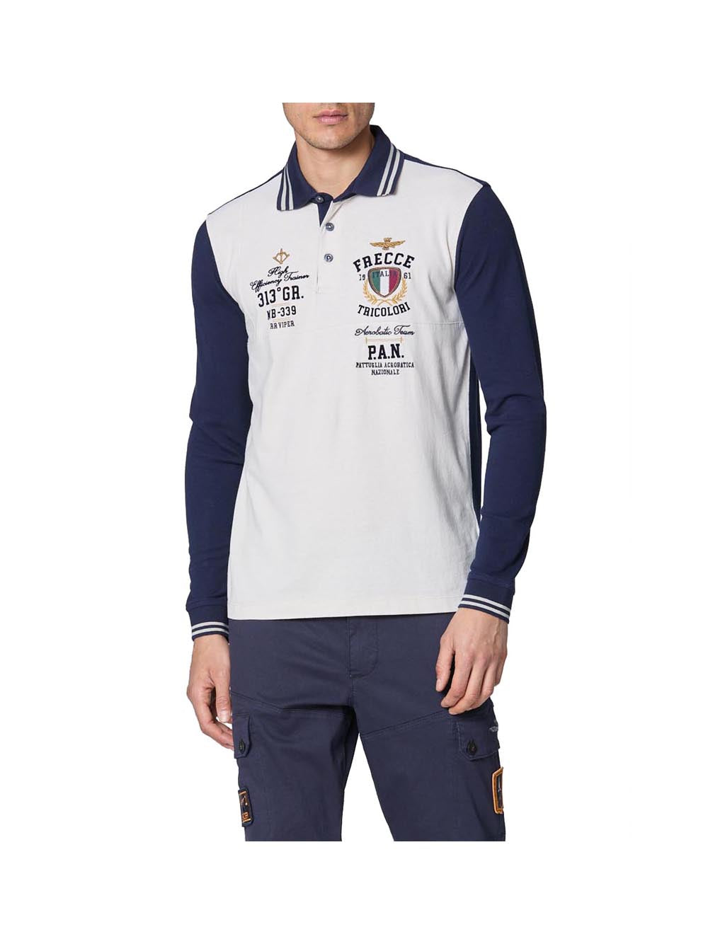 AERONAUTICA MILITARE 2 USCITA Aeronautica Militare Polo Uomo Beige/blu - Multicolore BEIGE/BLU