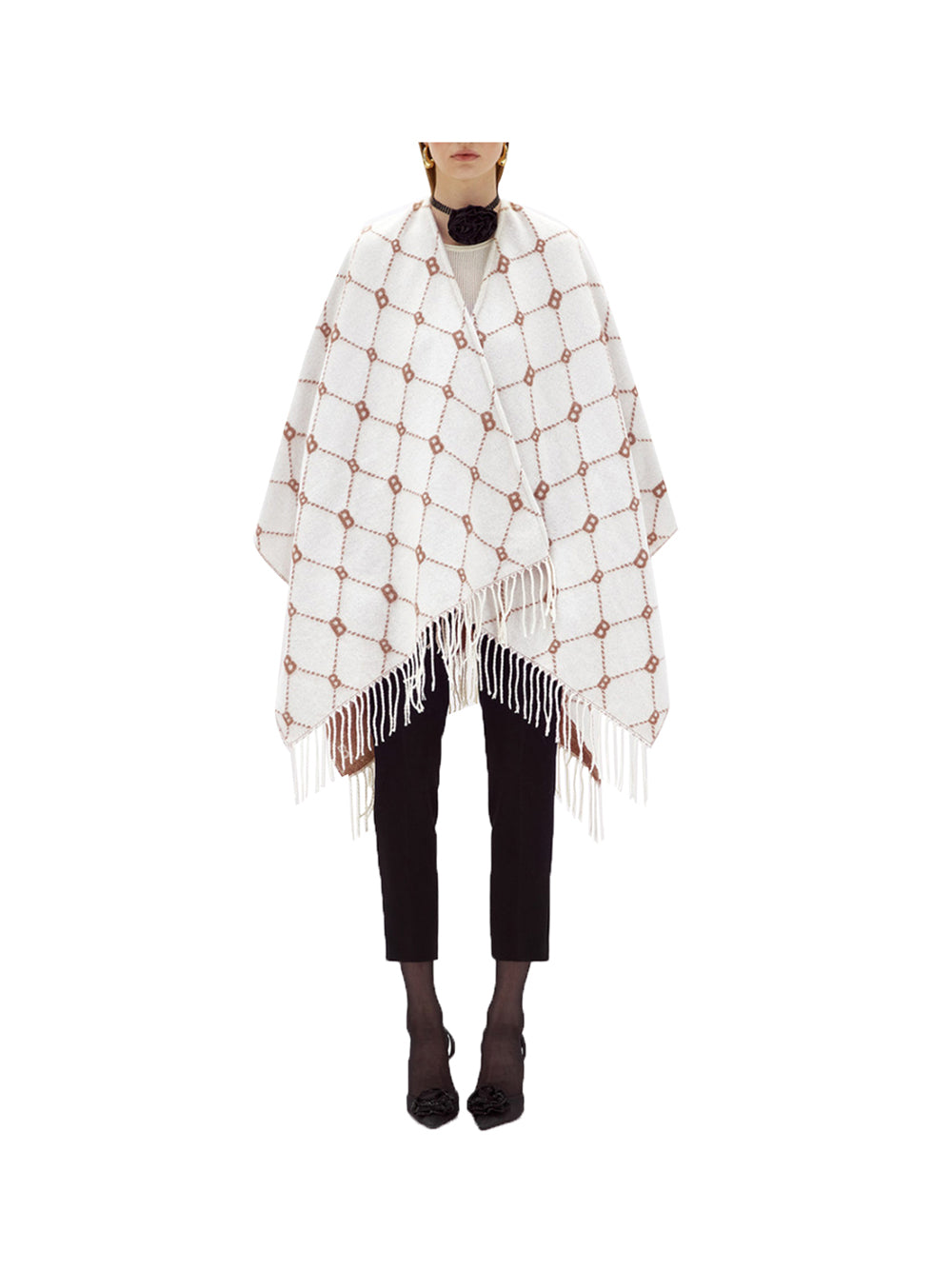 BLUGIRL Blugirl Poncho Donna Bianco Bianco