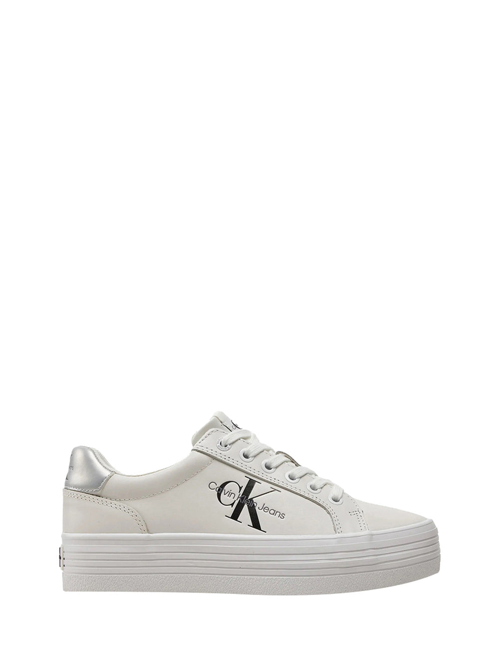 CALVIN CALZATURE Calvin Klein Sneakers Donna Bianco/argento - Bianco BIANCO/ARGENTO