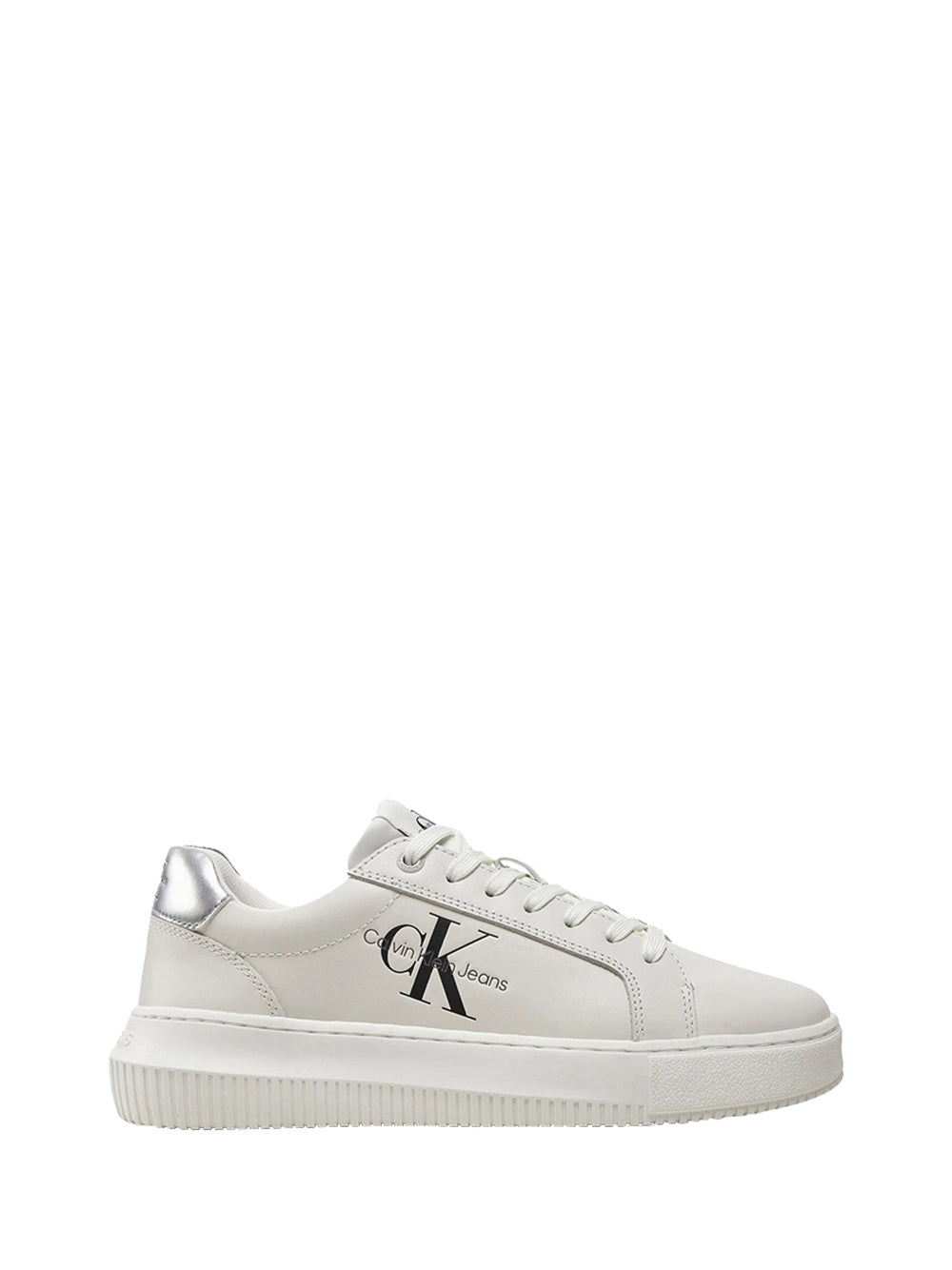 CALVIN CALZATURE Calvin Klein Sneakers Donna Bianco/argento - Bianco BIANCO/ARGENTO