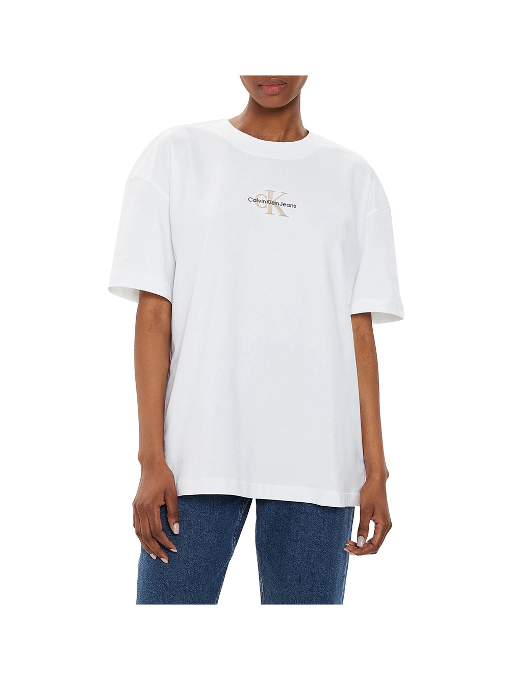 CALVIN2 1USCITA Calvin Klein T-Shirt Donna Bianco Bianco