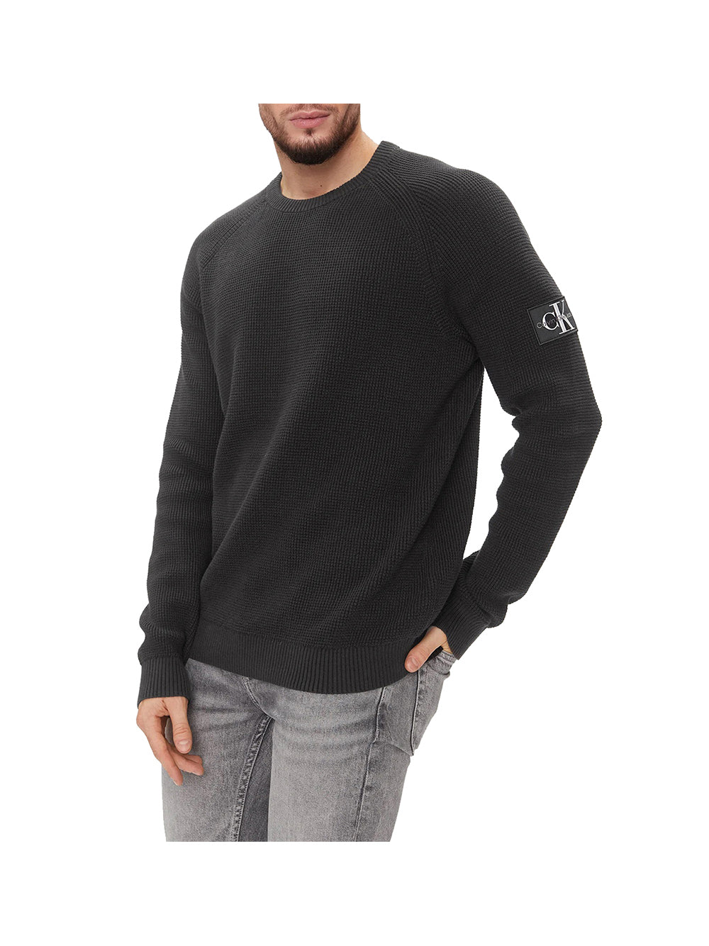 CALVIN2 1USCITA Calvin Klein Maglia Uomo Nero Nero