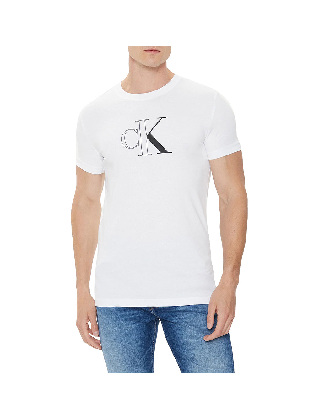 CALVIN2 1USCITA Calvin Klein T-Shirt Uomo Bianco Bianco