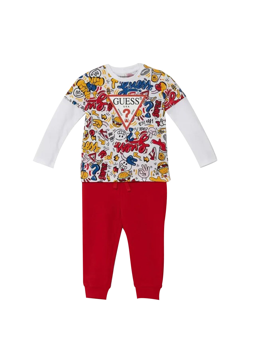 GUESS 1 USCITA Guess Coordinato Bambino Bianco/rosso - Multicolore Bianco/rosso