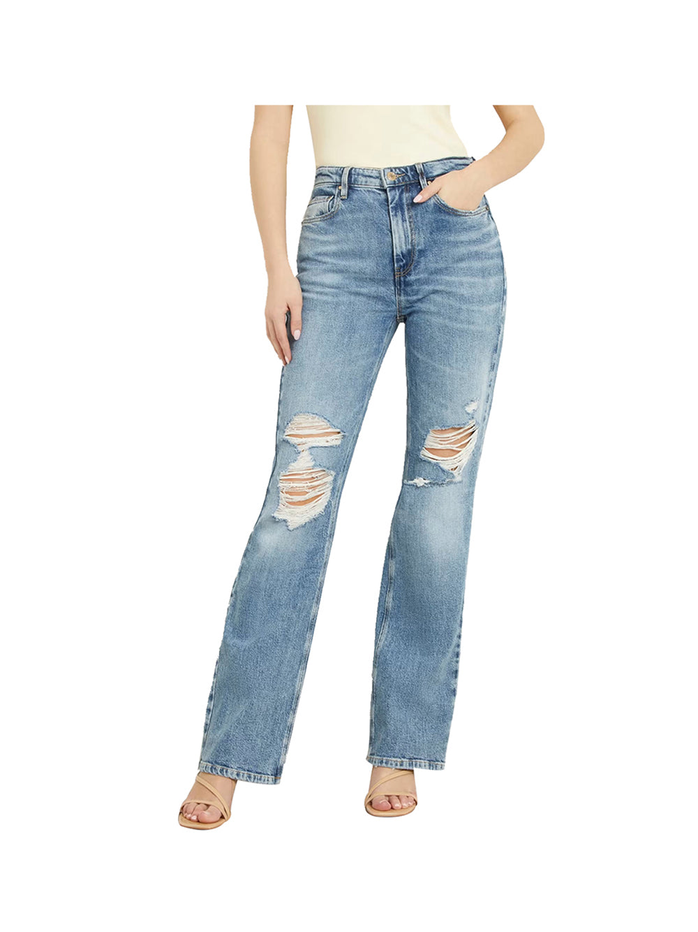 GUESS 1 USCITA Guess Jeans Donna Blu Denim - Blu Blu denim