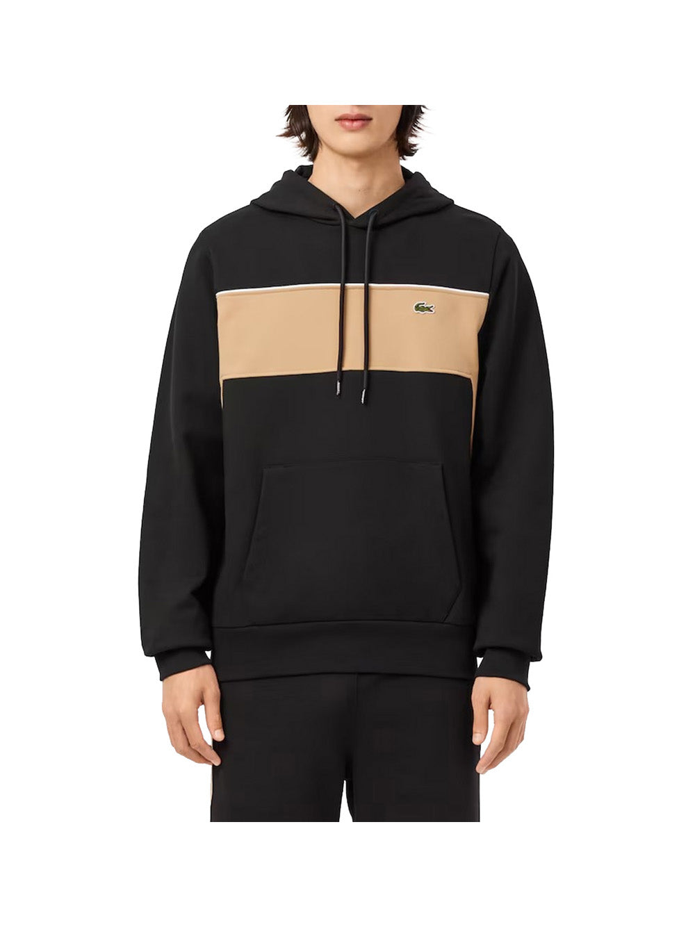 LACOSTE Lacoste Felpa Uomo Nero/beige - Multicolore Nero/beige