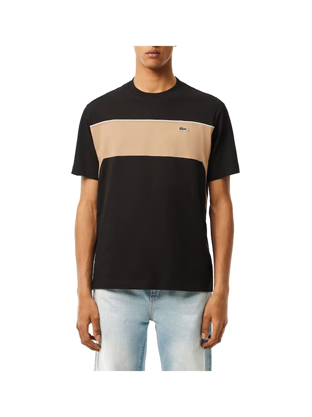 LACOSTE Lacoste T-Shirt Uomo Nero/beige - Multicolore Nero/beige