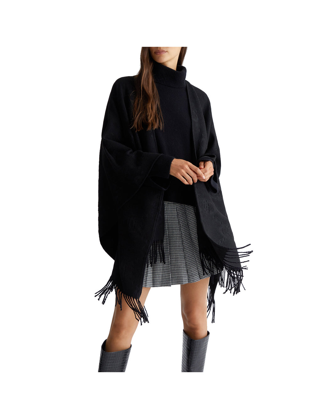 LIU JO SOFT1 Liu Jo Poncho Donna Nero Nero