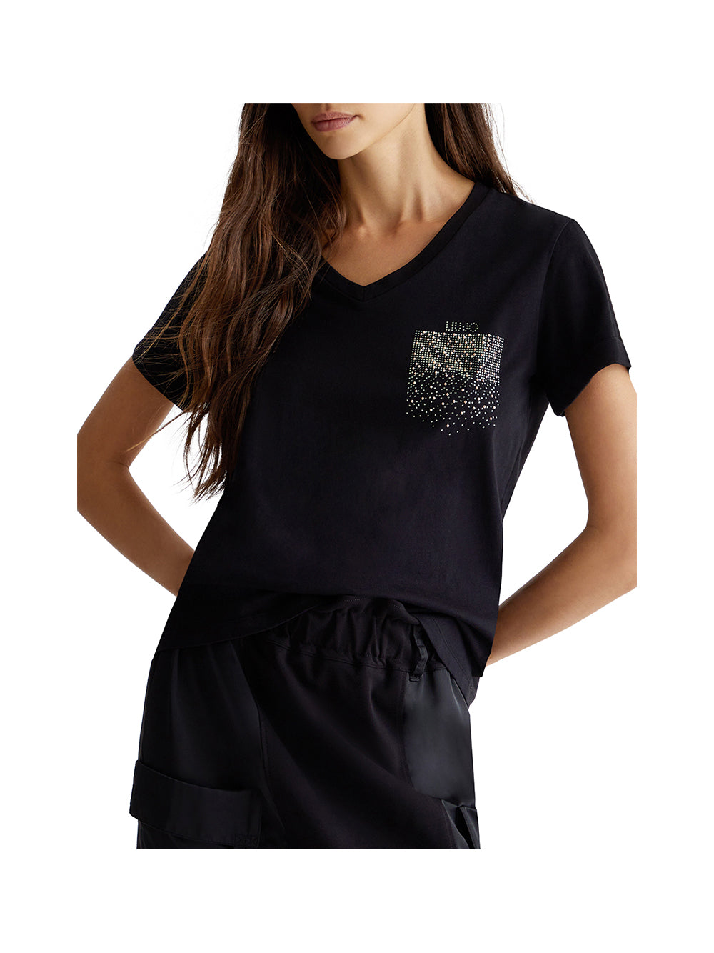 LIUJO SPORT Liu Jo T-Shirt Donna Nero Nero