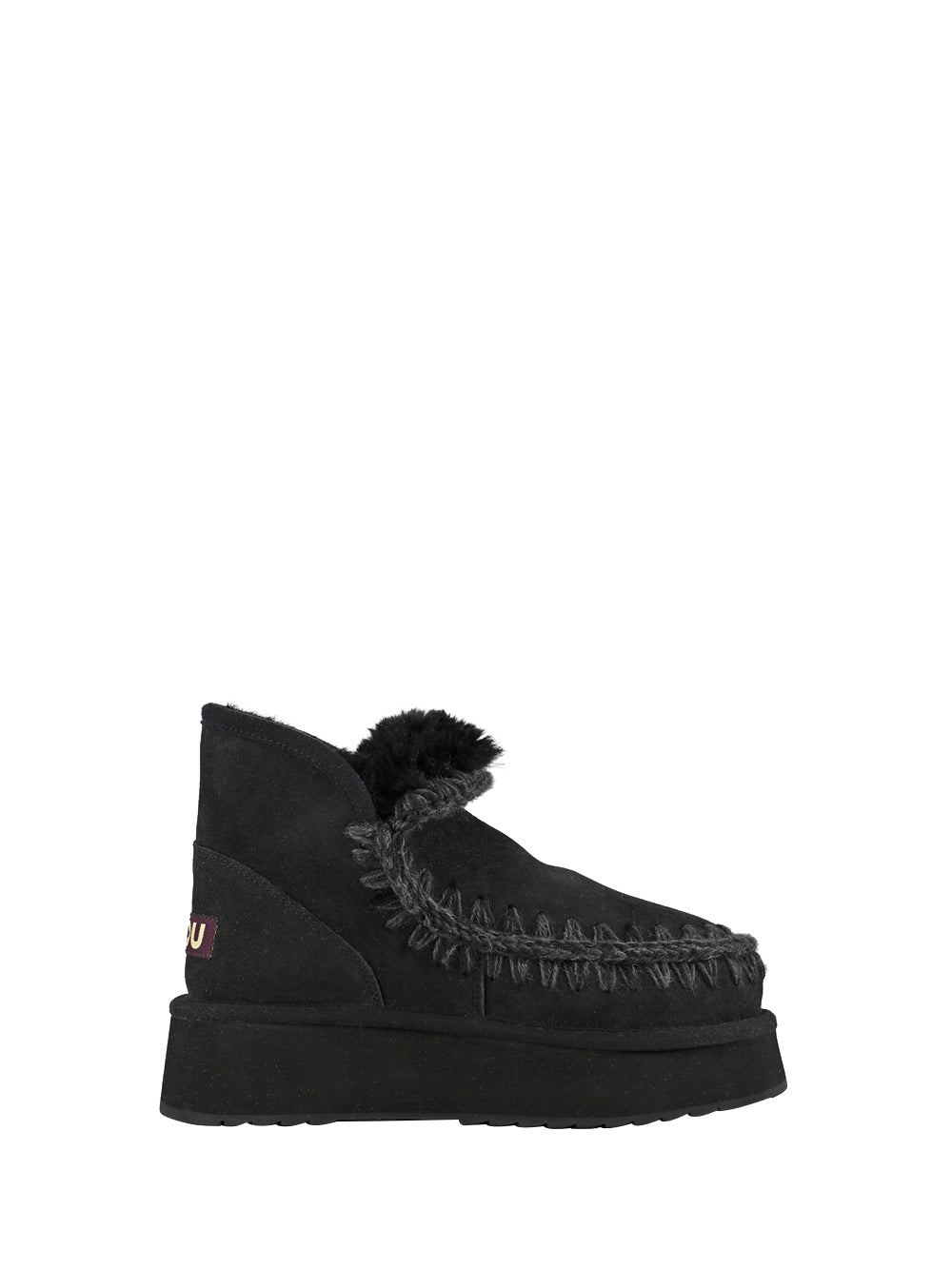 MOU Mou Mini Eskimo Platform Boot Donna Nero Nero