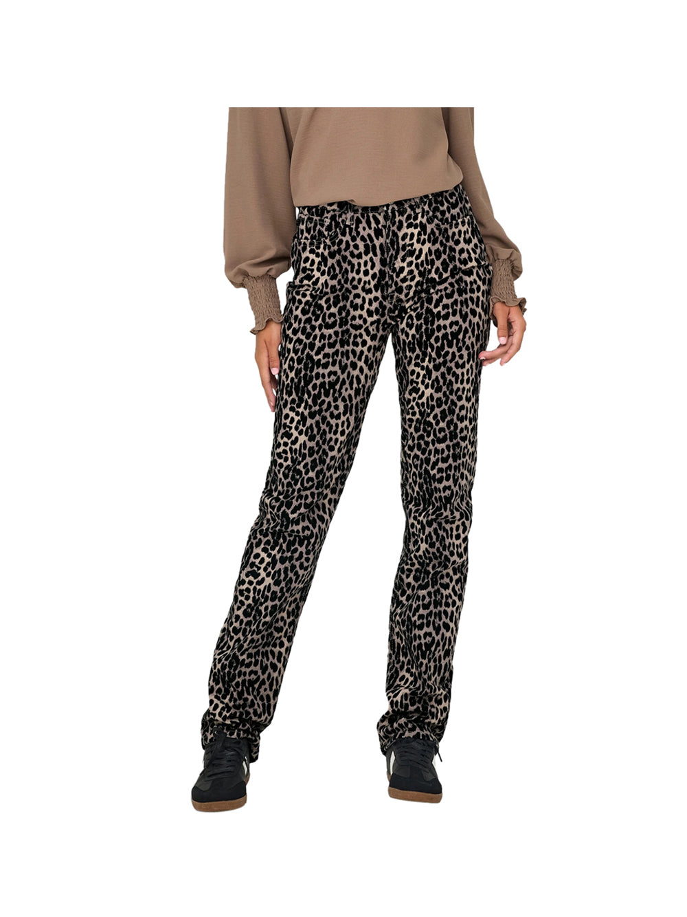 Only Only Pantalone Donna Leopard - Multicolore LEOPARD