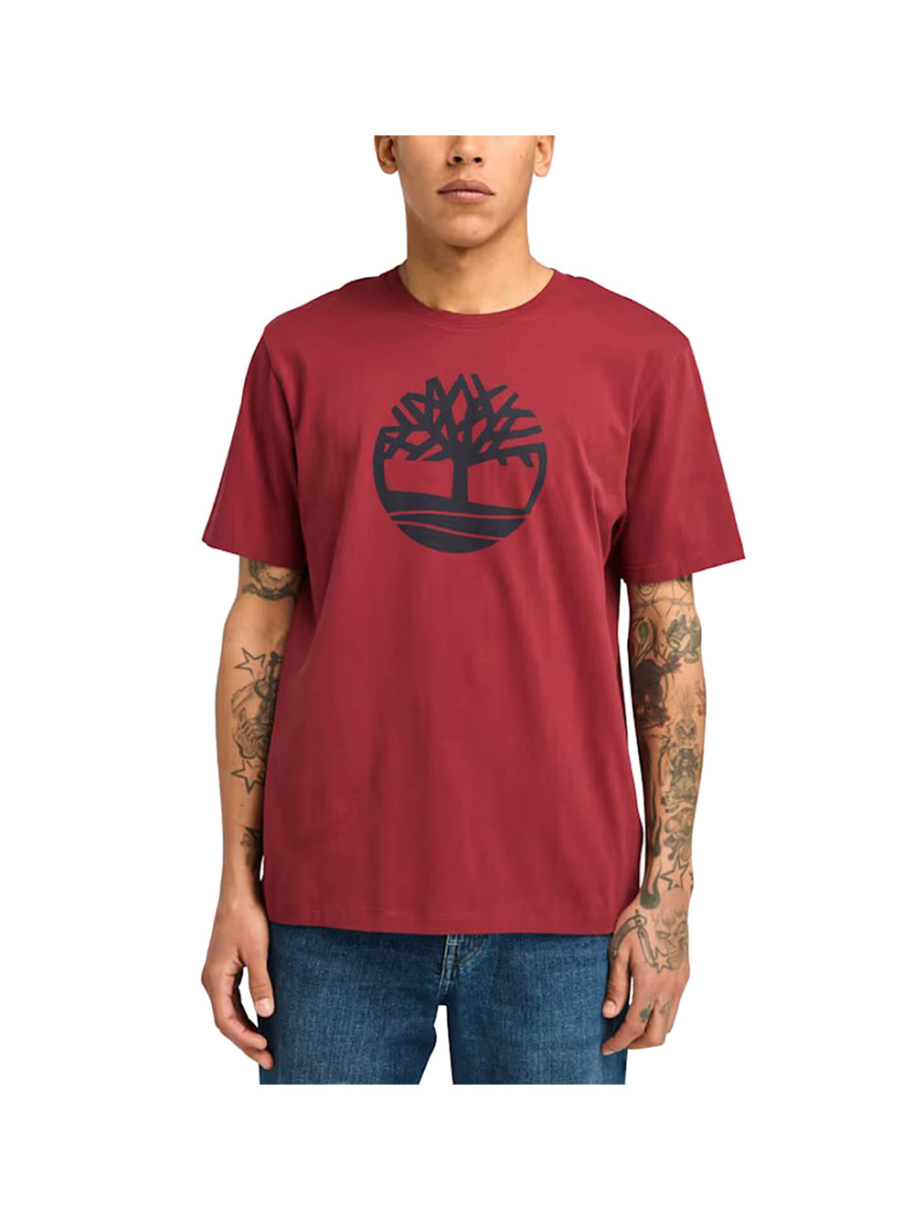 TIMBERLAND Timberland T-Shirt Uomo Rosso Scuro - Rosso Rosso scuro