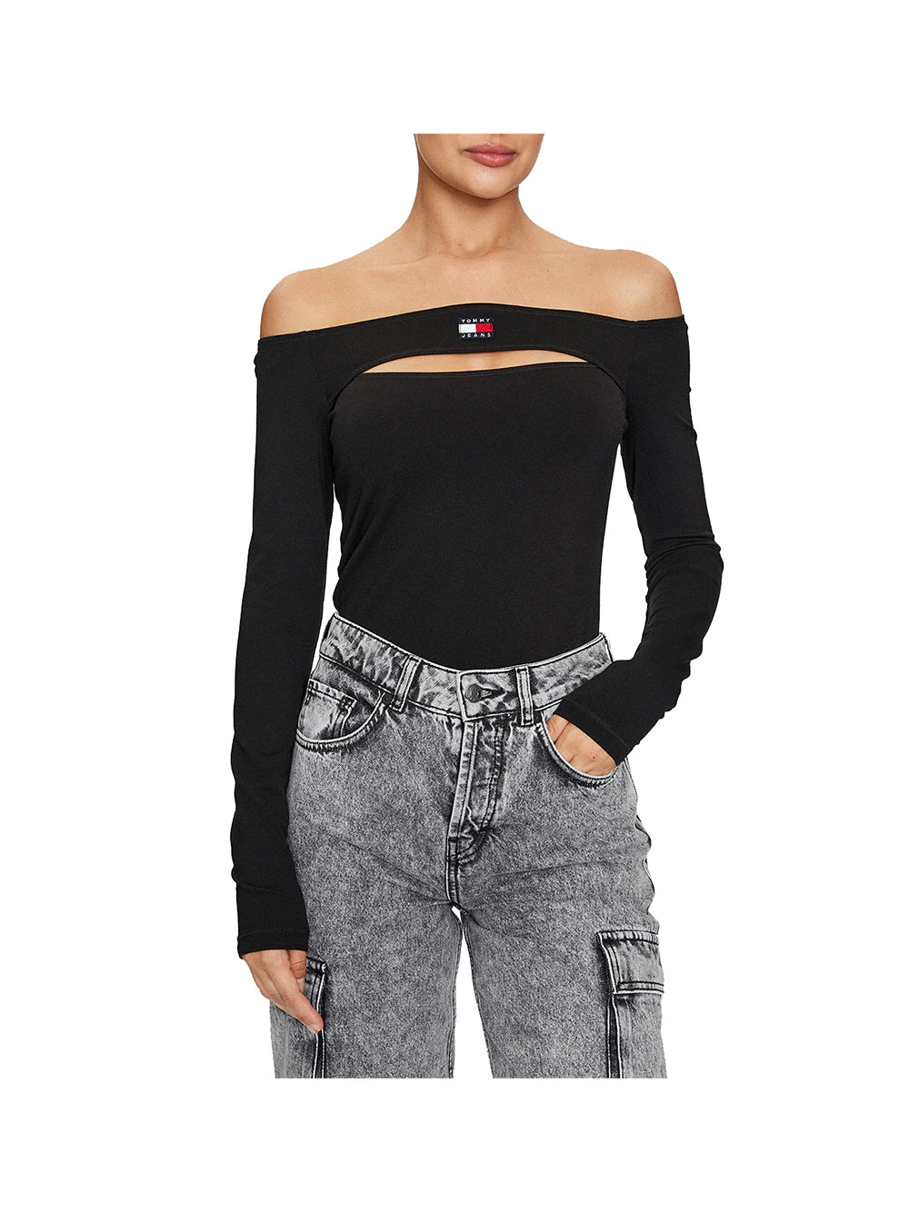 TOMMY JEANS 1USCITA Tommy Jeans Maglia Donna Nero Nero