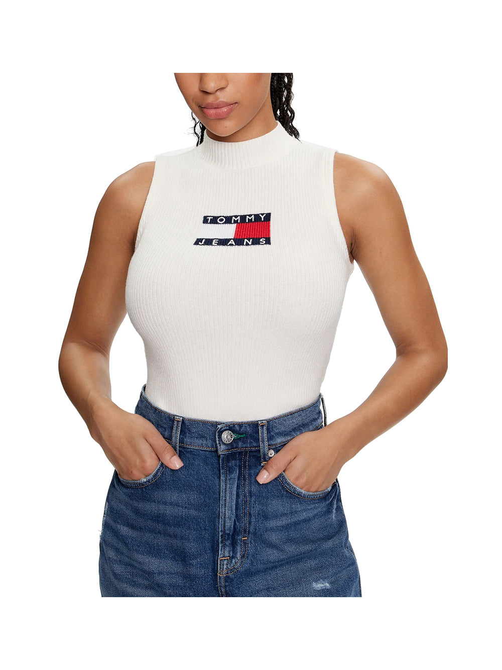 TOMMY JEANS 1USCITA Tommy Jeans Top Donna Bianco Bianco