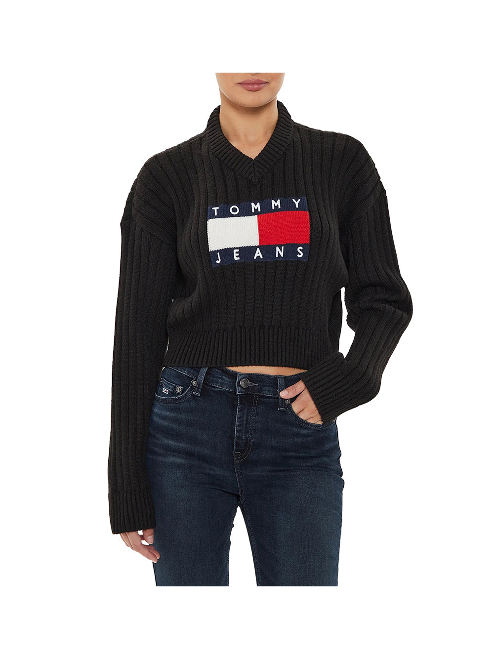 TOMMY JEANS 1USCITA Tommy Jeans Maglione Donna Nero Nero