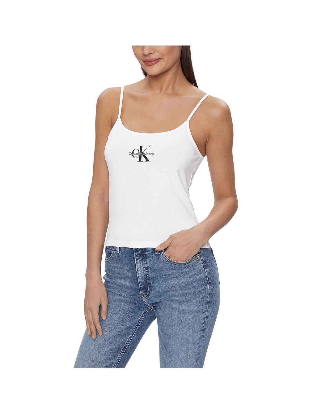 CALVIN2 2USCITA Calvin Klein Top Donna Bianco Bright White