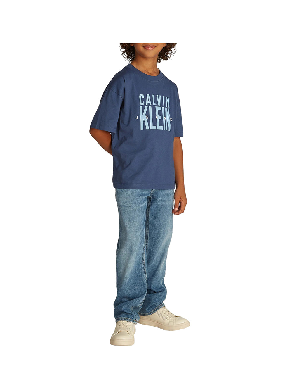 CALVIN2 2USCITA Calvin Klein T-Shirt Bambino Blu Blu