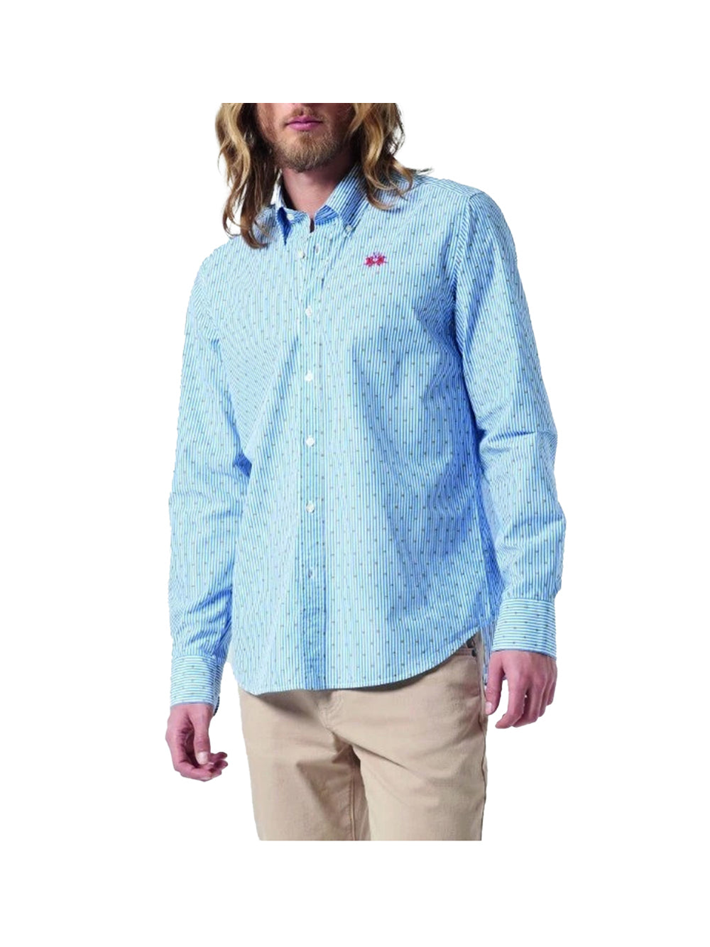 LA MARTINA STC La Martina Camicia Uomo Bianco/blu - Multicolore Bianco/blu