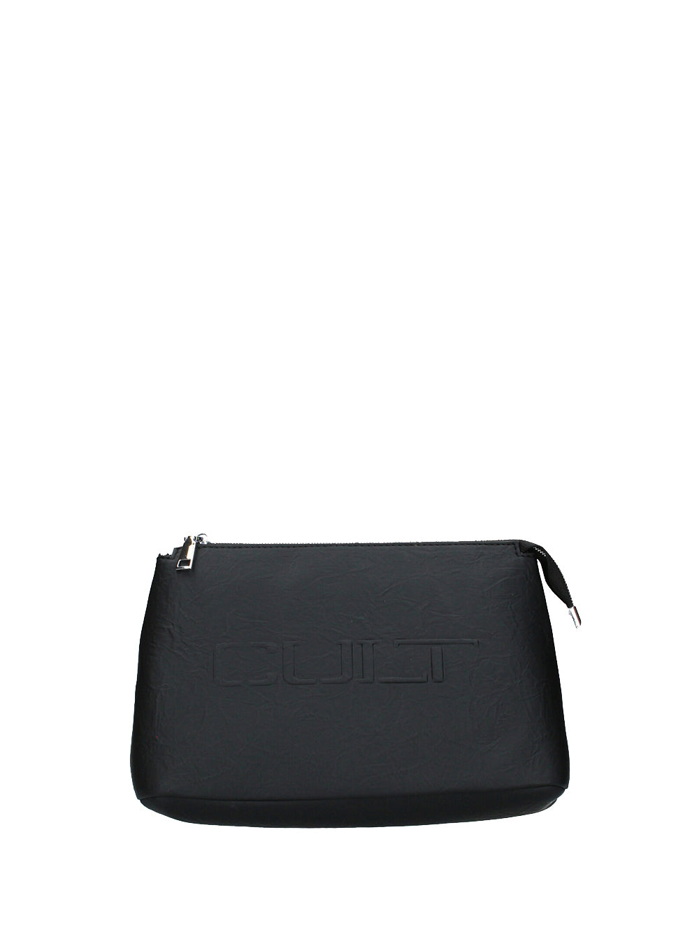 CULT Borsa a mano Unisex Nera con chiusura zip Nero