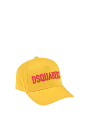 Dsquared Cappello Unisex Ragazzo Giallo con visiera e logo DQ*1562 D00YT