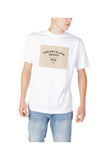 CALVIN2 1USCITA T-Shirt Uomo Logo Frontalem Bianco Bianco