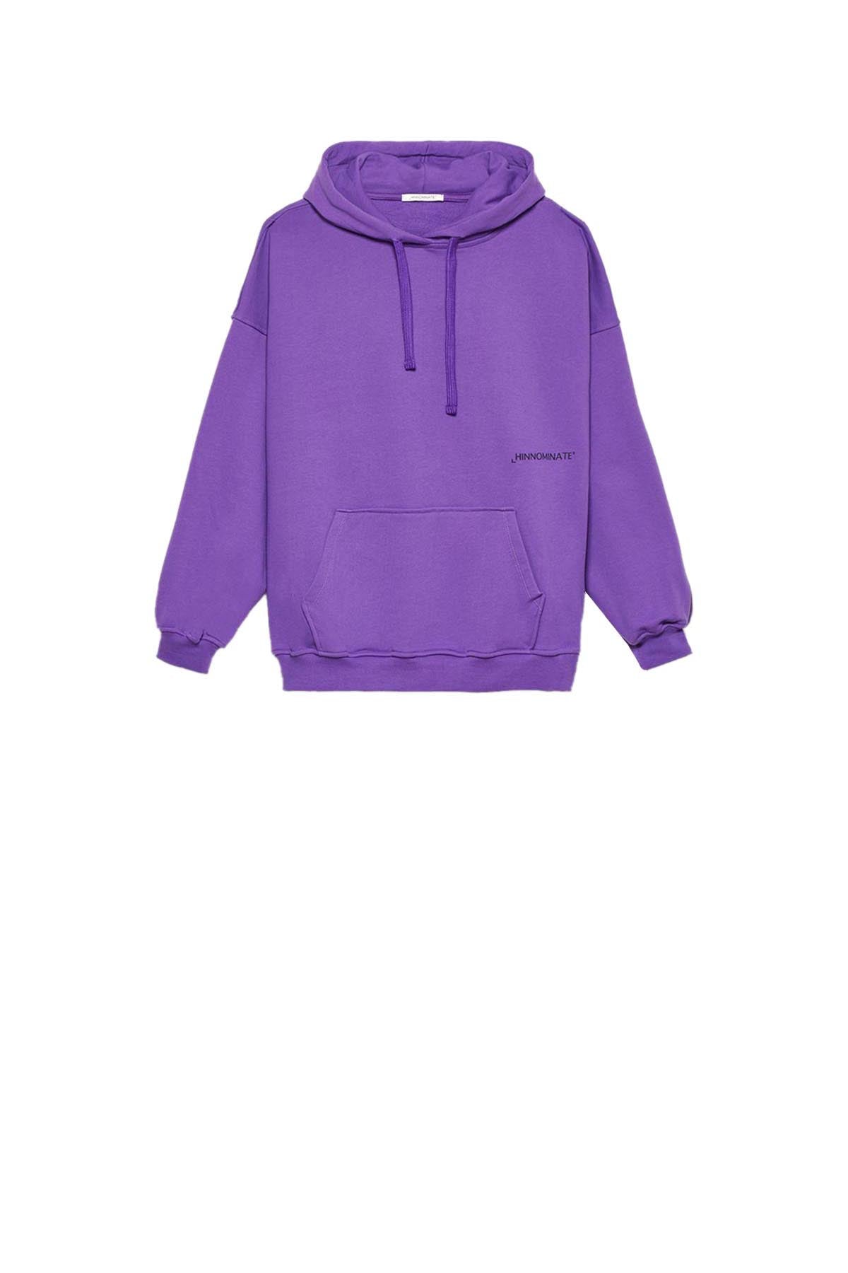 HINNOMINATE Felpa Cappuccio Over Con Marsupio Donna Purple PURPLE